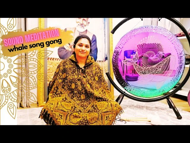 Still from Vinodha's Whale Song Gong sound meditation video.